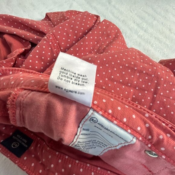 AG Adriano Goldschmied Womens The Stevie Ankle Slim Straight Leg Pants 32R Red - Picture 5 of 11